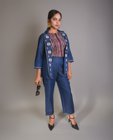Blue | Red Boss Muse Denim Jacket Set